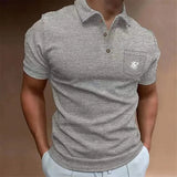 Itooh new Men Sport slim fit Polos T-Shirt Top Fitness Short Sleeve Blouse Casual Slim Fit Summer Breathable Gym Bodybuilding