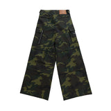 ITOOH Color Match Multi-pockets Camouflage Cargo Pants for Men and Women Streetwear Patchwork Baggy Overalls Wide Leg Loose Trousers