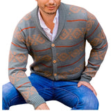 Itooh  Cross Border Independent Station Men's Clothing, European and American Style Jacquard Knit Sweater, Heavy-duty Thick Needle Card