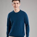 Itooh Hot Selling Pullover Men's 100% Pure Wool Full Sleeve Casual Cashmere Knitted Fine Business O-Neck Men's Sweater Multi Color