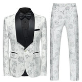 Itooh Fashion New Men's Casual Boutique Business Wedding Host Flower Color Suits 3 Pcs Set Dress Blazers Jacket Pants Vest Coat