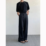 Itooh  Black Oversized Suit Pants Men Fashion Social Mens Dress Pants Korean Loose Straight Wide Leg Pants Mens Office Formal Trousers