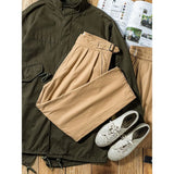 Itooh American Retro Military Pants Gurkha Improved Tooling Trousers High Waist Straight Loose Wide Leg Pants Naples Causal Army Pants