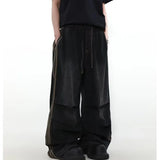 ITOOH Y2K Stripe Wave Baggy Jeans