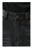 ITOOH Washed Black Street Style Denim Jeans