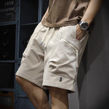 Itooh Summer Thin Cargo Shorts Men's Fashionable Sports Casual Medium Pants Loose Straight Versatile Quarter Pants Men