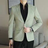 ITOOH New Men's Fashion Leisure Suit for Commute, Street, and Travel with Slim-Fit Single-Breasted Jacket in S-5XL Sizes