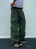 Itooh Spring Cargo pants New Popular Rice White Multi-pockets Overalls Harajuku stays Men Loose Casual Trousers Straight Mopping Pants