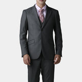 ITOOH Lead Gray Three-Piece Suit -Original Design for Formal Occasions, Weddings, Groomsmen Attire -High-End Fabric