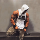 Itooh New Men Cotton Tank top Undershirt Gyms Fitness Hooded Vest men Sleeveless Sports Tank Top Workout Running Vest men