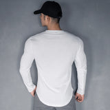 Itooh New Men's T-shirt long sleeve T-shirt Men ports running fitness cotton T-shirt  n Men's long-sleeved tops Men Casual T-shirt