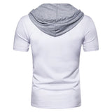 Itooh Summer Men's Short Sleeve T-Shirt Hooded Top Streetwear Hooded Shirt Casual Personality Fashion Men's Clothes