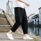 Itooh Linen Wide Men Pants New Korean Trousers Oversize Linens Streetwear Male Spring Summer Pants Casual Men Clothing Sweatpants