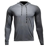 Itooh Sports Long Sleeved Pullover Hoodies Men's Four Seasons Loose Breathable Running Hooded Shirt Quick Drying Fitness Sweatshirts