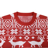 Itooh  Wish Cross border Exclusive Supply of Loose Size Men's Christmas Deer Pullover Knitwear with Jacquard Bottom Sweater