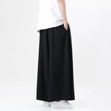 Itooh  Chinese Style Harajuku Linen Cotton Linen Pants Man Japanese Kimono Pants Male Streetwear Summer Retro Wide-Leg Trousers