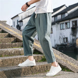 Itooh Linen Wide Men Pants New Korean Trousers Oversize Linens Streetwear Male Spring Summer Pants Casual Men Clothing Sweatpants