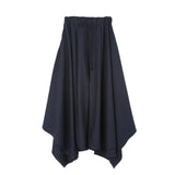 Itooh Vintage Men Pants Elastic Casual Baggy Hakama Pants Hip-hop Men Harajuku Cotton Linen Wide-legged Loose Pants Drawstring Hiphop