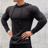 Itooh Gym Fitness T-shirt Men Casual Long Sleeve Skinny Shirt Male Bodybuilding Tees Tops Running Sports Quick Dry Training Clothing