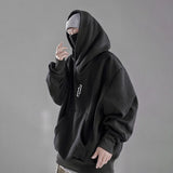 Itooh  2024 Hip Hop Retro Hooded High Neck Sweater Men's Spring and Autumn Loose Street Jacket Sweatshirt