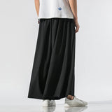 Itooh Summer Men Wide Leg Pants Mens Cotton Linen Retro Trousers Man Chinese Style Hanfu Pants Male Big Crotch Nepal Robe Pants