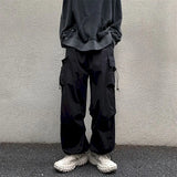 Itooh  Streetwear Y2K Cargo Pant Black Pants 2024 New Harajuku Fashion Casual Loose Men Rock Straight Wide Leg Pants Cotton