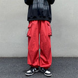 Itooh  Streetwear Y2K Cargo Pant Black Pants 2024 New Harajuku Fashion Casual Loose Men Rock Straight Wide Leg Pants Cotton