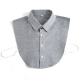 Itooh Oxford Textile Cotton Fake Collar for Men Unisex Versatile Spring Summer Fashion Business Collar Inside Office Work Fake Shirt