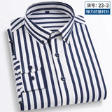 ITOOH Men's Business Casual Long Sleeve shirt Classic striped social dress shirt Wear free, wrinkle-resistant and easy to care for