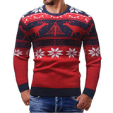 Itooh  Cross Border Supply from Europe and America, Men's Thick Knitted Sweater, Oversized Pullover, Warm Autumn and Winter Christmas D