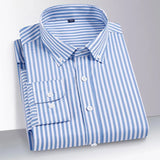 ITOOH Men's Business Casual Long Sleeve shirt Classic striped social dress shirt Wear free, wrinkle-resistant and easy to care for