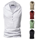 Itooh Summer Tank Top Men's Fitness Clothes Casual Vintage Shirt