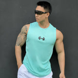 Itooh New Men's vest casual sports T-shirt Fitness training basketball Tank top Gym t-shirt man summer quick-dry Men's clothing Top