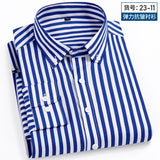 ITOOH Men's Business Casual Long Sleeve shirt Classic striped social dress shirt Wear free, wrinkle-resistant and easy to care for