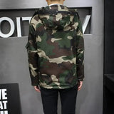 Itooh Camouflage Jackets Men's Autumn Outdoor Workwear Japanese Windproof Wear-resistant Hooded Coats Youth Warm Sport Casual Jacket