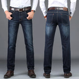 Itooh Brand Since   Mens Business Trendy Stretch Blue Black Denim Men Slim Fit Casual Jeans Trousers Pants