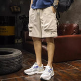 Itooh Summer Thin Cargo Shorts Men's Fashionable Sports Casual Medium Pants Loose Straight Versatile Quarter Pants Men