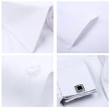 Itooh Men French Cuff Dress Shirt Cufflinks  New White Long Sleeve Casual Buttons Male Brand Shirts Regular Fit Clothes