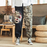 Itooh China-Chic harem pants Men's Original Tradition Dragon Pattern Embroidery Casual Trousers Men Personality Yin-yang Jogger Pants