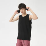 Itooh Men's Thin Tank Tops Solid Color Casual Round Neck Sleeveless Loose Sport Top New Chic Summer 2024