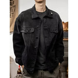 ITOOH American Style Denim Jacket For Men Casual Fashionable Versatile Loose-Fit Washing Clothes Top Hip-Hop Style Spring Autumn 2024