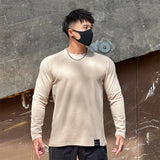 Itooh Autumn New Gym Oversized Sport Long Sleeve T-shirts Men Elastic Comfortable O Neck Tops Male Clothes Muscle Loose Tee Homme