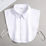 Itooh Oxford Textile Cotton Fake Collar for Men Unisex Versatile Spring Summer Fashion Business Collar Inside Office Work Fake Shirt