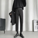 ITOOH Straight Fluid 9 Cropped Male Suit Trousers Draped Men's Summer Pants New in Chinese Homme Slacks Formal Spring Clothes 2024 Up