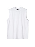 Itooh  Summer Simple Male Sleeveless Top Loose Solid Color Casual Round Collar Cotton Vest 2024 New Stylish Men's T-shirt Pullover