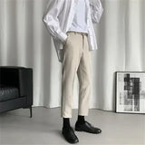 ITOOH Straight Fluid 9 Cropped Male Suit Trousers Draped Men's Summer Pants New in Chinese Homme Slacks Formal Spring Clothes 2024 Up