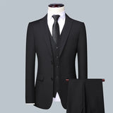 Itooh Men High Quality Sets Blazer Waistcoat Trousers Men Simple Business Elegant Fashion Job Interview Gentleman Suit Slim Sets