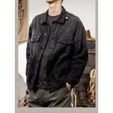 ITOOH American Style Denim Jacket For Men Casual Fashionable Versatile Loose-Fit Washing Clothes Top Hip-Hop Style Spring Autumn 2024