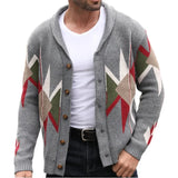 Itooh  Cross Border Hot Selling Men's Clothing in Europe, America, Autumn and Winter, New Jacquard Woolen Jackets, Heavy-duty Thick Nee