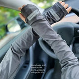 Itooh Large Size Ice Sleeves for Men's Sun Protection Japanese Summer Outdoor UV Protection Loose Arm Sleeves Driving Outdoor Gloves